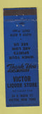 Matchbook Cover - Victor Liquor Store Victor NY