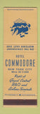 Matchbook Cover - Hotel Commodore New York City