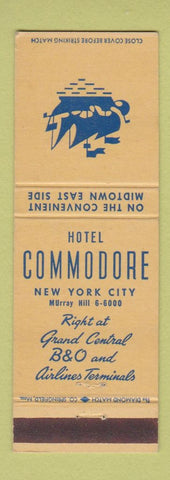 Matchbook Cover - Hotel Commodore New York City