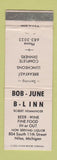 Matchbook Cover - B Line Restaurant Niles MI
