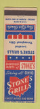 Matchbook Cover - Stone's Grills OH CHAIN