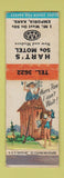 Matchbook Cover - Hart's 50s Motel Emporia KS hillbilly WORN