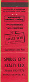 Matchbook Cover - Spruce City Realty Prince George BC