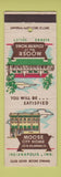 Matchbook Cover - Moose City Home Moose Club Indianapolis IN