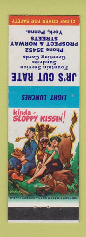 Matchbook Cover - JR's Cut Rate Drug York PA hillbilly