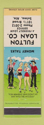 Matchbook Cover - Fulton Loan Company Selma AL hillbilly