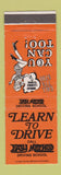 Matchbook Cover - Easy Method Driving School girlie Chicago Oak Park Waukegan IL