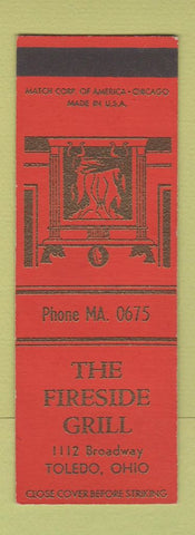 Matchbook Cover - Fireside Grill Toledo OH SAMPLE