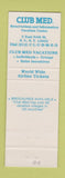 Matchbook Cover - Club Med New York City sales girlie