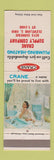 Matchbook Cover - Crane Plumbing Heating girlie Cleveland OH