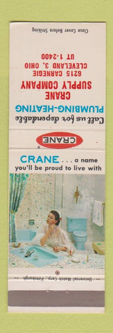 Matchbook Cover - Crane Plumbing Heating girlie Cleveland OH