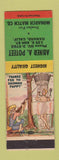 Matchbook Cover - Abner Poteet Monarch Match Oxnard CA hillbilly