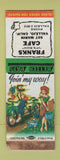 Matchbook Cover - Frank's Cafe Vallejo CA hillbilly WORN