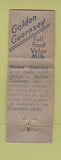 Matchbook Cover - Golden Guernsey Milk WORN