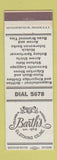 Matchbook Cover - Barth's Clothing Columbia MO Steton Hats
