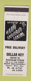 Matchbook Cover - Cellar Key Liquor Store  Fort Lauderdale FL
