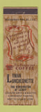Matchbook Cover - Lyman Luncheonette