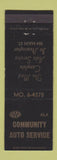 Matchbook Cover - Ala Community Auto Service Newington