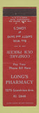 Matchbook Cover - Long's Drug