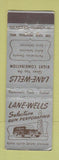 Matchbook Cover - Lane Wells Oil Well Gun Perforating Oklahoma City OK Houston