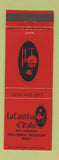Matchbook Cover - La Cantina D Italia Columbia MO ITalian