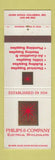 Matchbook Cover - Philips Electric Supply Columbia MO