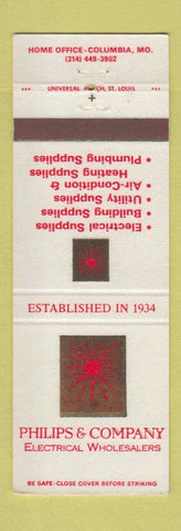 Matchbook Cover - Philips Electric Supply Columbia MO