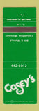 Matchbook Cover - Casey's Columbia MO