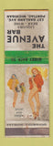 Matchbook Cover - Avenue Bar Pontiac MI pinup POOR