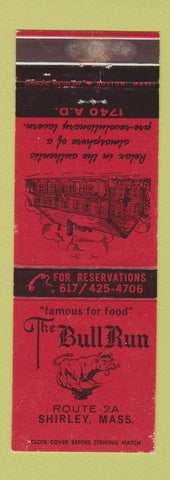 Matchbook Cover - The Bull Run Shirley MA WEAR