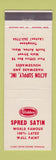 Matchbook Cover - Spred Satin Glidden Paint South Acton MA
