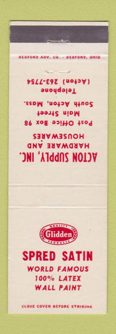 Matchbook Cover - Spred Satin Glidden Paint South Acton MA