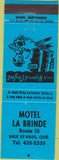 Matchbook Cover - Motel La Brinde Baie ST Paul QC