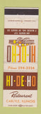 Matchbook Cover - Hi De Ho Restaurant Carlyle IL