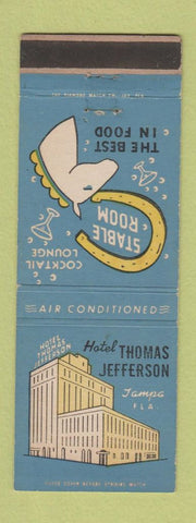 Matchbook Cover - Hotel Thomas Jefferson Tampa FL