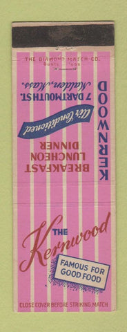 Matchbook Cover - The Kernwood Restaurant Malden MA
