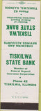 Matchbook Cover - Tiskilwa State Bank IL