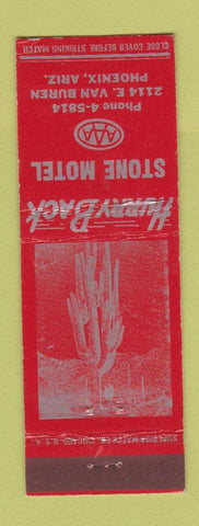 Matchbook Cover - Stone Motel Phoenix AZ cactus