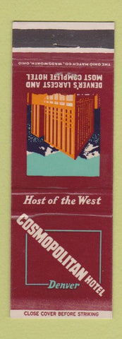 Matchbook Cover - Cosmopolitan Hotel Denver Colorado