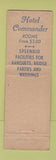 Matchbook Cover - Drum Grill Hotel Commodore Cambridge MA feature