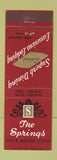 Matchbook Cover - The Springs Inn Motor Lodge New Ashford MA