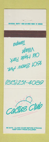 Matchbook Cover - Cactus Club Tampa FL