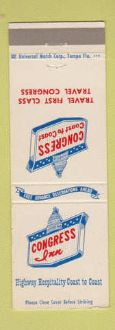 Matchbook Cover - Congress Inn Tampa FL