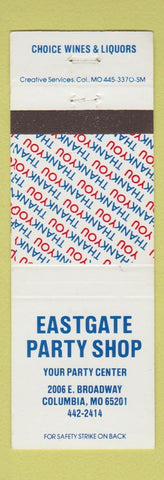 Matchbook Cover - Eastgate Party Shop Columbia MO