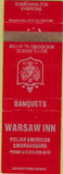 Matchbook Cover - Warsaw Inn Polish American Food Rockford IL