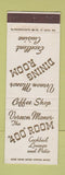 Matchbook Cover - Vernon Manor Hotel Cincinnati OH