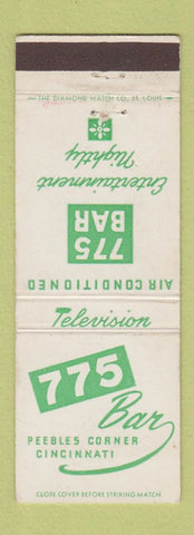 Matchbook Cover - 775 Bar Cincinnati OH