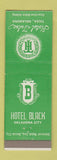 Matchbook Cover - Hotel Black Oklahoma City OK Tulsa