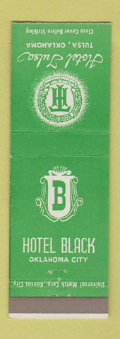 Matchbook Cover - Hotel Black Oklahoma City OK Tulsa