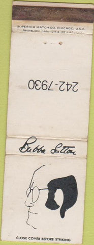 Matchbook Cover - Bubba Sutton Lincoln Mercury Valdosta WEAR